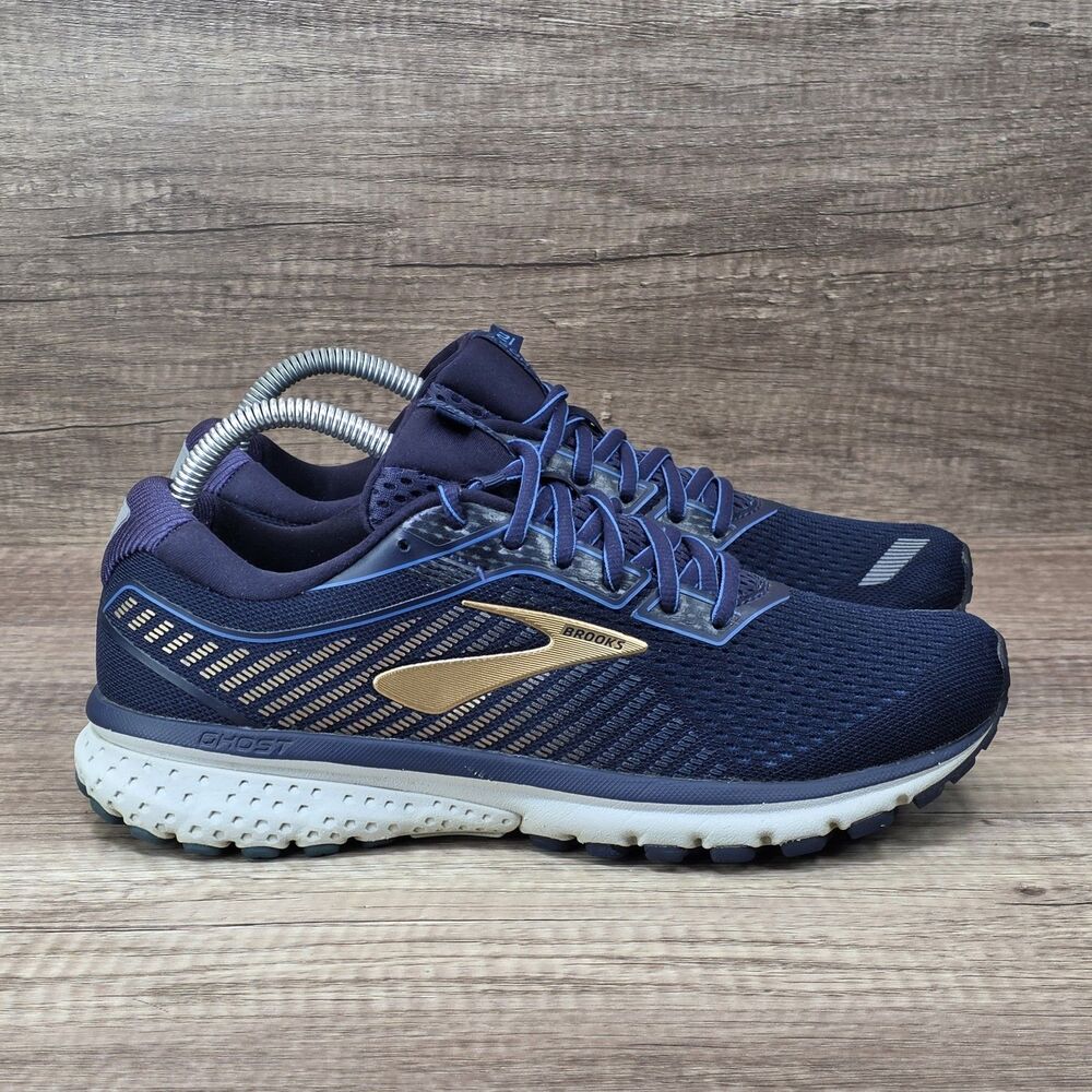 Brooks Ghost 12 Men's Size 8D Blue Gold Running Shoes 1103161D489